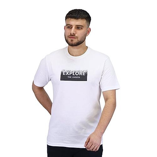 Men's Cotton Jersey Crew Neck  Slim Fit Message Print Tee