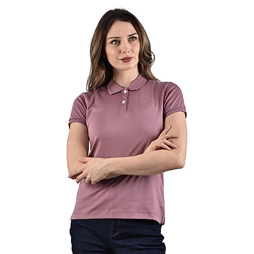 Women's Slim Fit Embroidery Bold Polo (Liquid Touch)