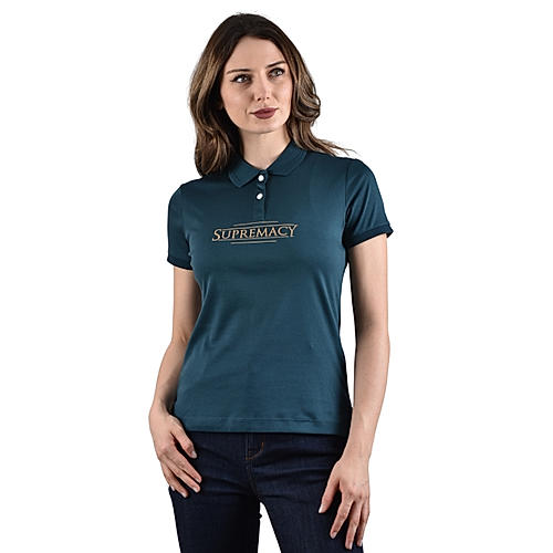 Women's Slim Fit Embroidery Bold Polo (Liquid Touch)