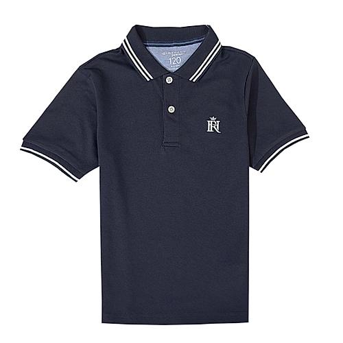 Junior Pique Flat Knit Collar Short Sleeve Slim Fit Thematic Embroidery Bold Polo