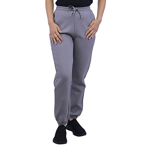 Women's Cotton Blend High Waist Elastic Waist Knit Joggers