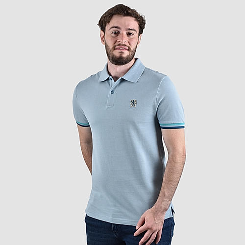 Men's Performance Slim Fit Lion Embroidery Solid Polo