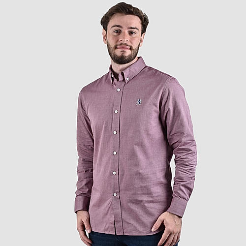 Men's Cotton Oxford Full Opening Long Sleeve Slim Fit  Shirt