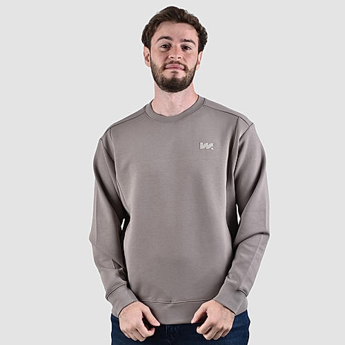 Men's Interlock Crewneck Long Sleeve Relaxed Fit Wander Wonder Collection Print Sweatshirt