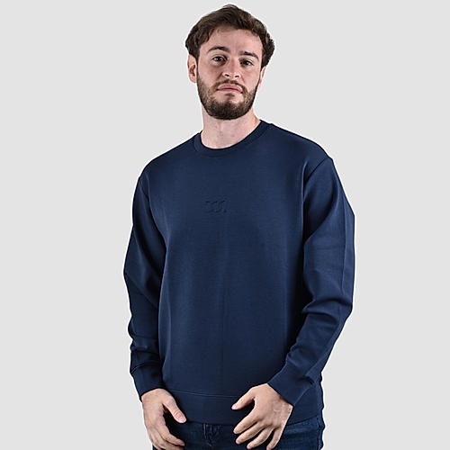 Men's Interlock Crewneck Long Sleeve Relaxed Fit Wander Wonder Collection Print Sweatshirt