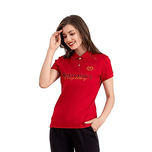 Women's Slim Fit Embroidery Bold Polo (Liquid Touch)