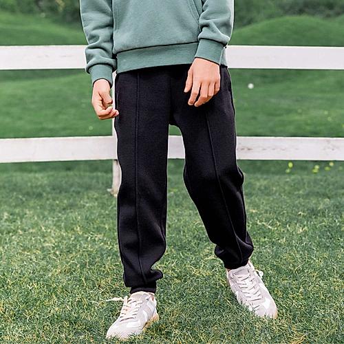 Kids Mid Rise Regular Tapered Fit Soft Knit Jogger