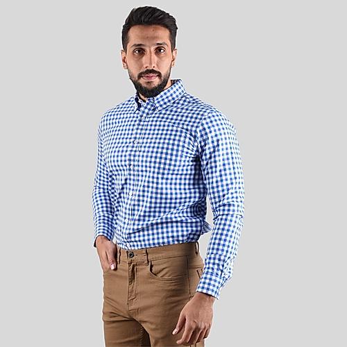 Men's Oxford Pattern Wrinkle Free Shirt