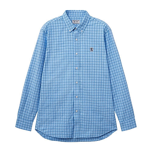 Men's Oxford Shirt with Small Lion Embroidery