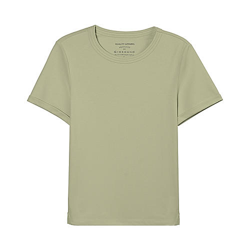 Women's Cotton Interlock Crew Neck Short Sleeve Comfort Tee