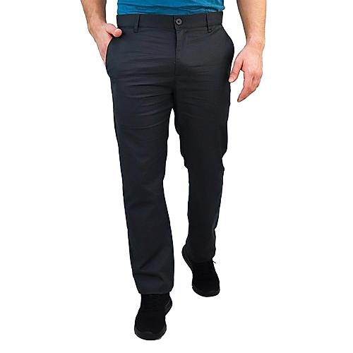 Men's Slim Fit Easy Care Khaki Pants in Cotton Twill Blend