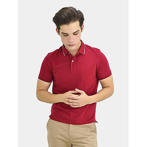 Men's Solid Cotton Polo