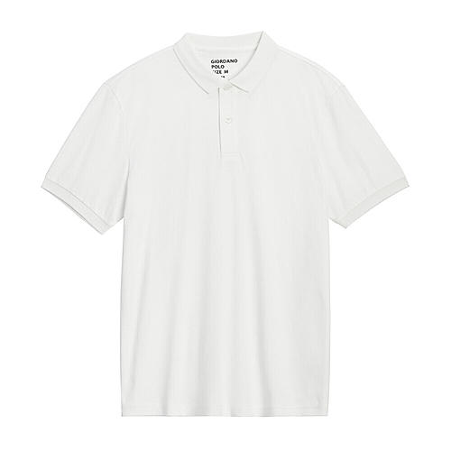 Men's White Luxury touch polo