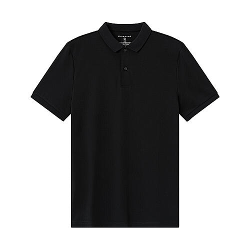 Men's Black Luxury touch polo