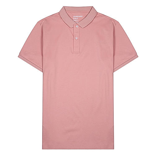 Men's Pink Luxury touch polo