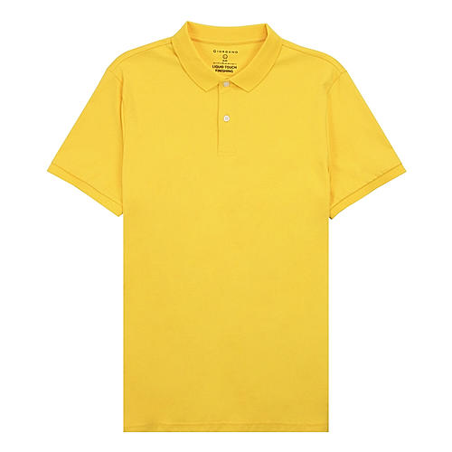 Men's Yellow Luxury touch polo