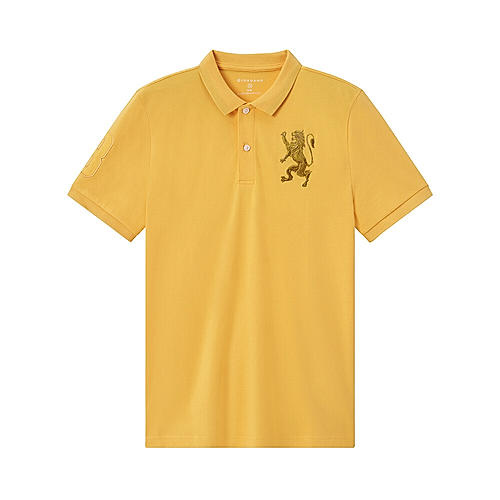 Men's Yellow 3D Lion Polo