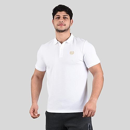 Men's White Waffle polo