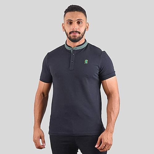 Men's Black Short Sleeve Polo