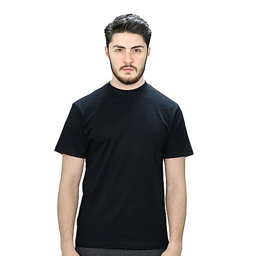 Men's Black Short Sleeve Crewneck Tee