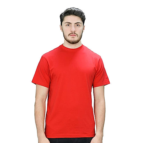 Men's Red Short Sleeve Crewneck Tee