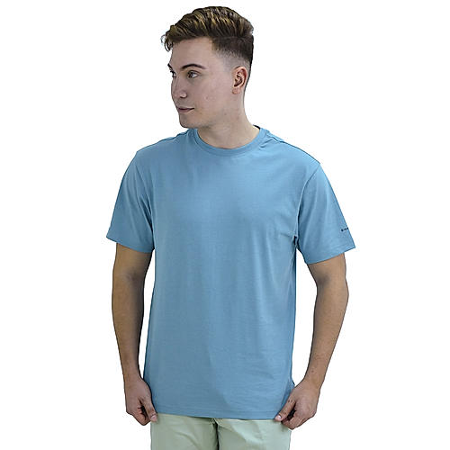 Men's Blue Short Sleeve Crewneck Tee