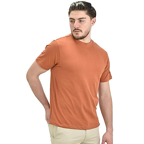 Men's Orange Short Sleeve Crewneck Tee