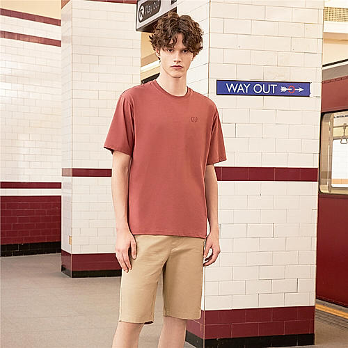 Men's Brown Interlock Tee