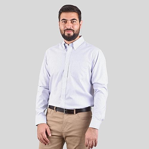 Men's Multicolor Oxford Pattern Wrinkle Free Shirt