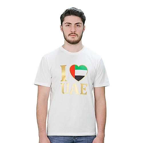 Men's White National Day Print Tee