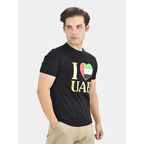 Men's Black National Day Print Tee