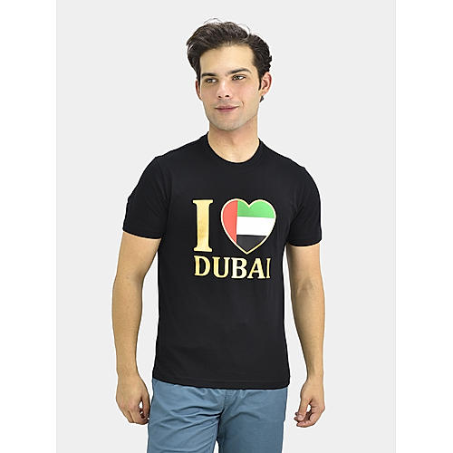 Men's Black National Day Print Tee