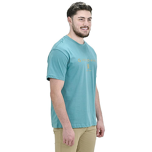 Men's Blue Short Sleeve Print Tee