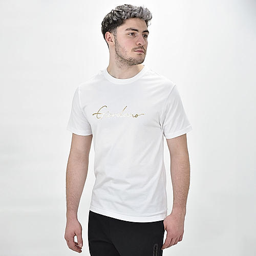 Men's White print tee