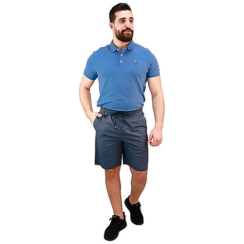 Men's Mid-Rise Regular Fit Drawstring Shorts