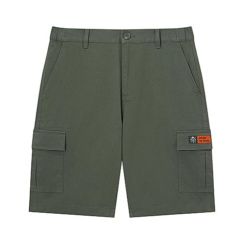 Men's Twill Low Rise Relaxed Fit Cargo Bermuda