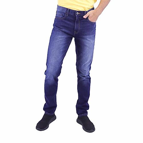 Men's Cotton Spandex Denim Low Rise Skinny Tapered Fit Jeans