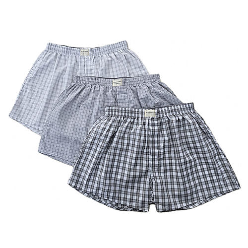 Men's Cotton Contrast Color Boxers (3pcs/pack)