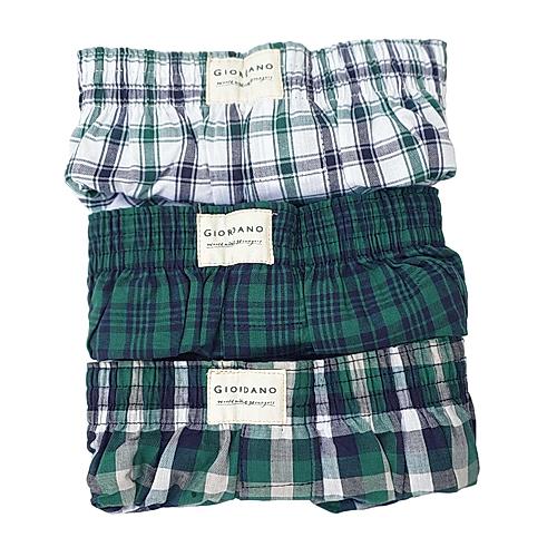 Men's Cotton Contrast Color Boxers (3pcs/pack)