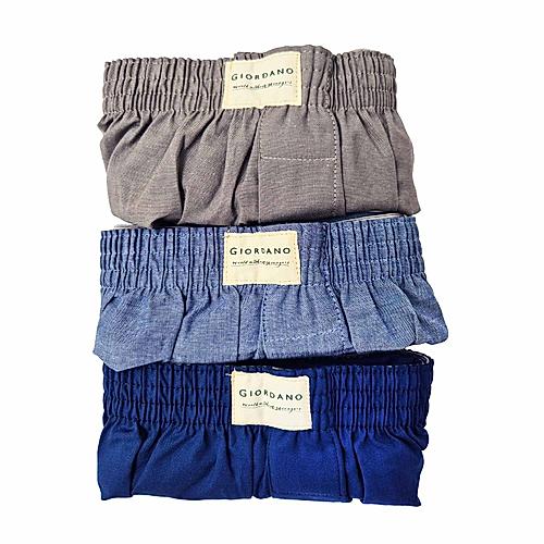 Men's Cotton Contrast Color Boxers (3pcs/pack)