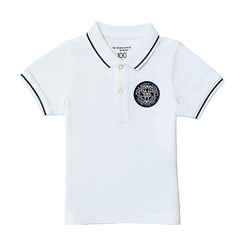 Junior Print Solid Polo