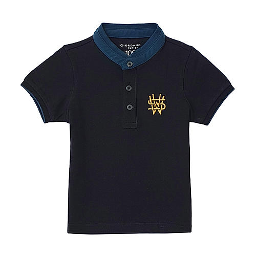 Junior Print Solid Polo