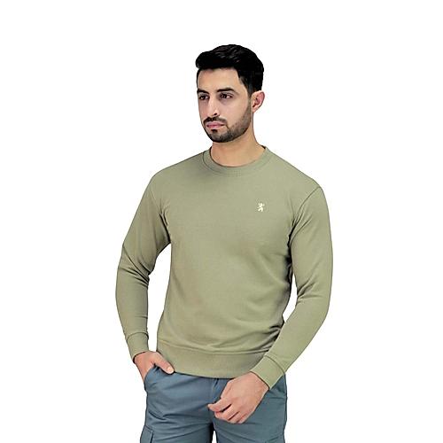 Men's Cotton Polyester French Terry Crew Neck Sweatshirt