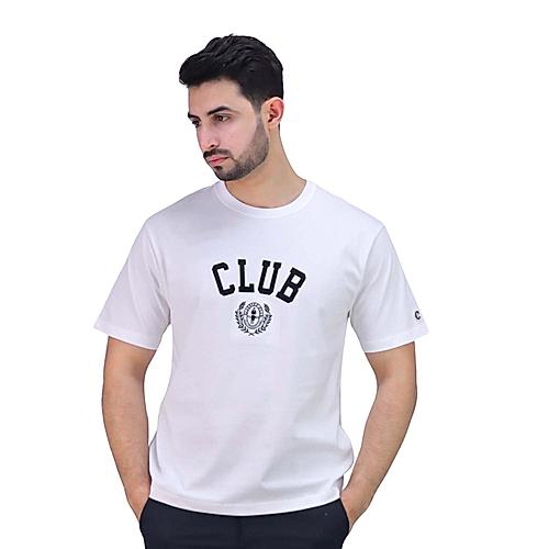 Men's Crew Neck Short Sleeve Relaxed Fit Classic Logo Print Tee