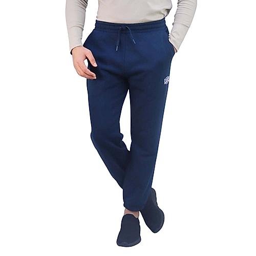 Men's French Terry Mid Rise Relaxed Tapered Fit Classic Print Knit Joggers