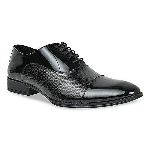 Buy Regal Black Mens Patent Leather Lace Up Shoes for Men Online at ...