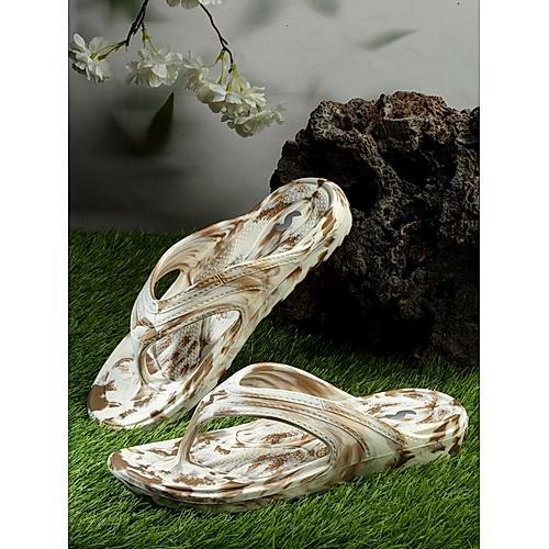 SOLE THREADS WHITE WOMEN ORTHO ELITE L MARBLE FLIP FLOPS