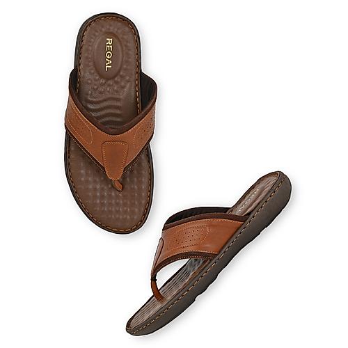 Regal Tan Men Leather Sandals