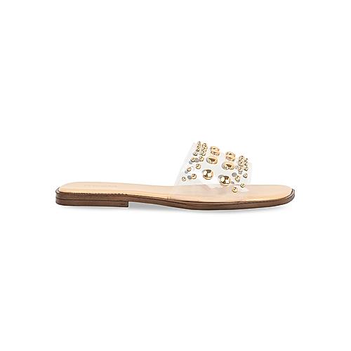 Buy Rocia By Regal Transparent Casual Rivet Sliders for Women Online at ...