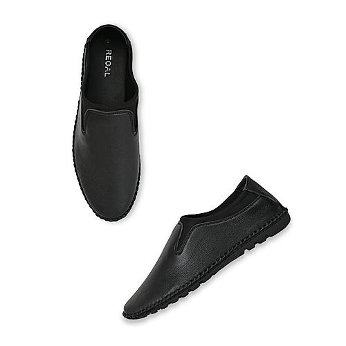 Regal Black Men Casual Leather Loafers